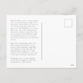 Decking New Halls Snow Wereldbol Bewegende aankond Feestdagenkaart (Achterkant)