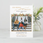 Decking Nieuwe Hallen Foto Kerst Nieuwe Huis Verhu Aankondiging (Staand voorkant)