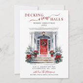 Decking Nieuwe Hallen Nieuw Huis Rode Deur Vakanti Aankondiging (Voorkant)