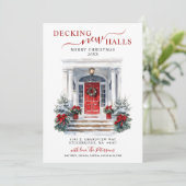 Decking Nieuwe Hallen Nieuw Huis Rode Deur Vakanti Aankondiging (Staand voorkant)