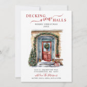 Decking Nieuwe Hallen Nieuw Huis Rode Deur Vakanti Aankondiging (Voorkant)