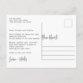 Decking Nieuwe Zalen Elegante Kerstboom Vakantie Aankondigingskaart (Achterkant)