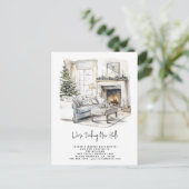 Decking Nieuwe Zalen Elegante Kerstboom Vakantie Aankondigingskaart (Staand voorkant)