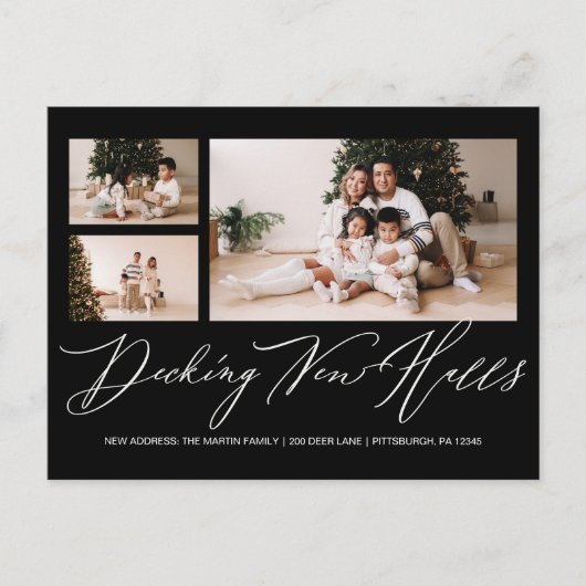 Decking Nieuwe Zalen Kerst Nieuwe Adres Foto Briefkaart (Voorkant)
