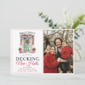 Decking Nieuwe Zalen Kerstdeur Foto Bewegen Aankondiging (Staand voorkant)