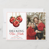 Decking Nieuwe Zalen Kerstfoto Vakantie Verhuizen Aankondiging (Voorkant)