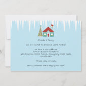 Decking Nieuwe Zalen Kerstfoto Vakantie Verhuizen Aankondiging (Achterkant)