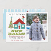 Decking Nieuwe Zalen Kerstfoto Vakantie Verhuizen Aankondiging (Voorkant / Achterkant)