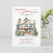 Decking Nieuwe Zalen Nieuwe Home Kerst Verhuizen Aankondiging (Staand voorkant)