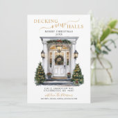 Decking Nieuwe Zalen Nieuwe Home Kerst Verhuizen Aankondiging (Staand voorkant)