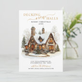 Decking Nieuwe Zalen Nieuwe Home Kerst Verhuizen Aankondiging (Staand voorkant)