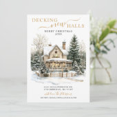 Decking Nieuwe Zalen Nieuwe Home Kerst Verhuizen Aankondiging (Staand voorkant)