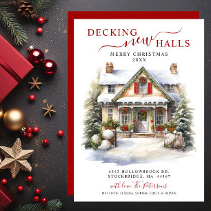 Decking Nieuwe Zalen Nieuwe Home Kerst Verhuizen Aankondiging