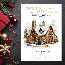 Decking Nieuwe Zalen Nieuwe Home Kerst Verhuizen Aankondiging