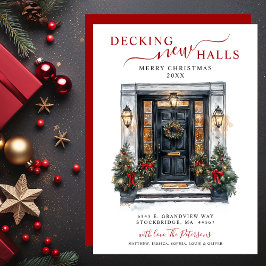 Decking Nieuwe Zalen Nieuwe Home Kerst Verhuizen Aankondiging