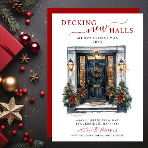 Decking Nieuwe Zalen Nieuwe Home Kerst Verhuizen Aankondiging