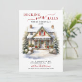 Decking Nieuwe Zalen Nieuwe Home Kerst Verhuizen Aankondiging (Staand voorkant)