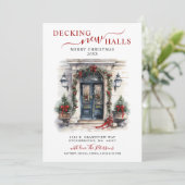 Decking Nieuwe Zalen Nieuwe Home Kerst Verhuizen Aankondiging (Staand voorkant)