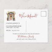 Decking Nieuwe Zalen Nieuwe Home Kerst Verhuizen Aankondigingskaart (Achterkant)