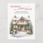 Decking Nieuwe Zalen Nieuwe Home Kerst Verhuizen Aankondigingskaart (Voorkant)