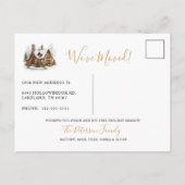 Decking Nieuwe Zalen Nieuwe Home Kerst Verhuizen Aankondigingskaart (Achterkant)