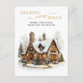 Decking Nieuwe Zalen Nieuwe Home Kerst Verhuizen Aankondigingskaart (Voorkant)