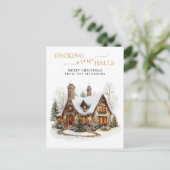 Decking Nieuwe Zalen Nieuwe Home Kerst Verhuizen Aankondigingskaart (Staand voorkant)