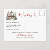 Decking Nieuwe Zalen Nieuwe Home Kerst Verhuizen Aankondigingskaart (Achterkant)