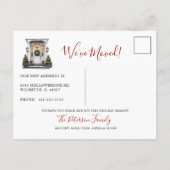 Decking Nieuwe Zalen Nieuwe Home Kerst Verhuizen Aankondigingskaart (Achterkant)