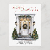 Decking Nieuwe Zalen Nieuwe Home Kerst Verhuizen Aankondigingskaart (Voorkant)