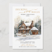 Decking Nieuwe Zalen Rustiek Nieuwe Huis Kerstmis Aankondiging (Voorkant)