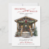 Decking Nieuwe Zalen Rustiek Nieuwe Huis Kerstmis  Aankondiging (Voorkant)