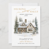 Decking Nieuwe Zalen Rustiek Nieuwe Huis Kerstmis  Aankondiging (Voorkant)