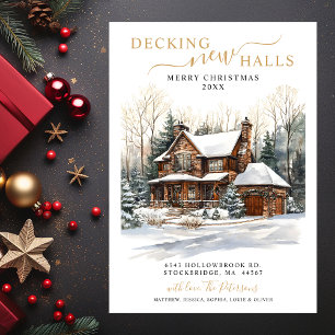 Decking Nieuwe Zalen Rustiek Nieuwe Huis Kerstmis  Aankondiging
