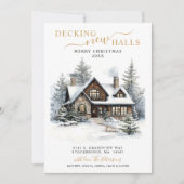Decking Nieuwe Zalen Rustiek Nieuwe Huis Kerstmis Aankondiging (Voorkant)