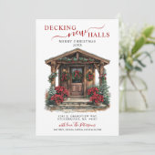 Decking Nieuwe Zalen Rustiek Nieuwe Huis Kerstmis Aankondiging (Staand voorkant)