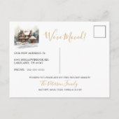 Decking Nieuwe Zalen Rustiek Nieuwe Huis Kerstmis  Aankondigingskaart (Achterkant)