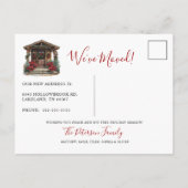 Decking Nieuwe Zalen Rustiek Nieuwe Huis Kerstmis  Aankondigingskaart (Achterkant)