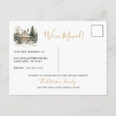 Decking Nieuwe Zalen Rustiek Nieuwe Huis Kerstmis Aankondigingskaart (Achterkant)