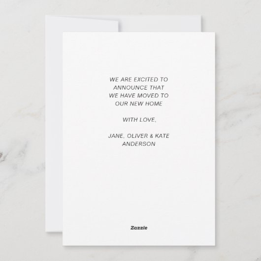 DECKING NIEUWE ZALEN | Verhuisaankondiging Feestdagenkaart (Achterkant)