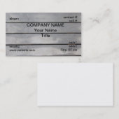 decking van gerecycleerde kunststof visitekaartje (Voorkant / Achterkant)