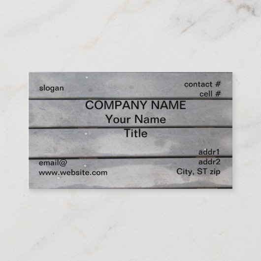 decking van gerecycleerde kunststof visitekaartje (Voorkant)