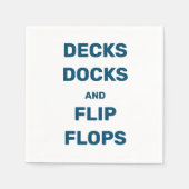 Decks Docks en Teenslippers Servet (Voorkant)
