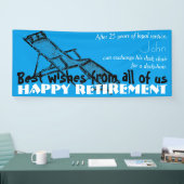 Deckstoel Happy Retirement Party Banner (Beurs)