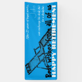 Deckstoel Happy Retirement Party Banner (Verticaal)