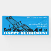 Deckstoel Happy Retirement Party Banner (Horizontaal)