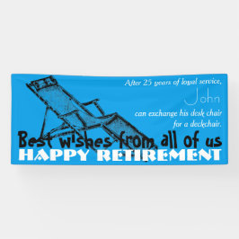 Deckstoel Happy Retirement Party Banner