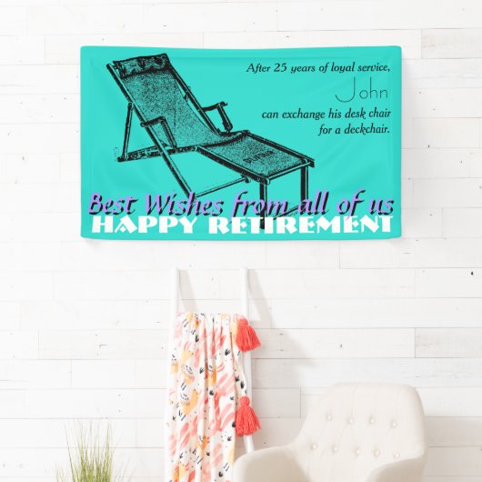 Deckstoel Happy Retirement Party Banner 2 (Insitu)