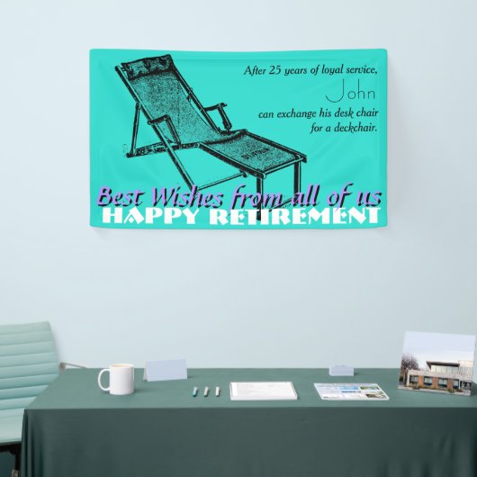 Deckstoel Happy Retirement Party Banner 2 (Beurs)