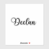 Declan naam - handgeschreven kalligrafie sticker (Vel)